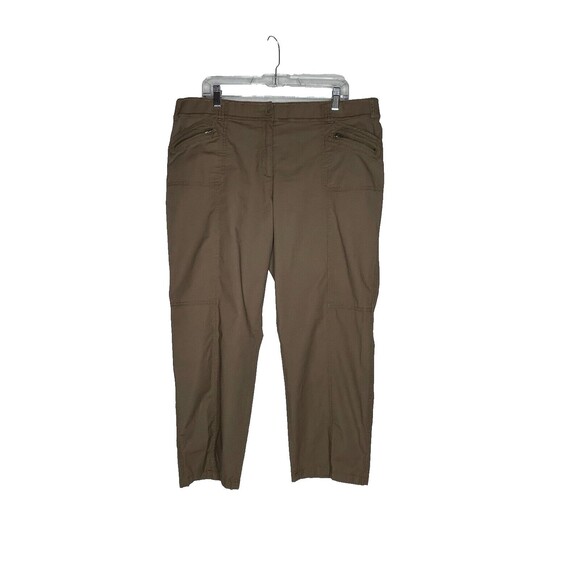 Chicos Womens Brown Pants Size 3 or XL Neutral Everyday Capsule Comfort Flowy - Picture 1 of 10